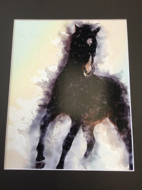 Dancing Horse Watercolor Photography by Genna Card