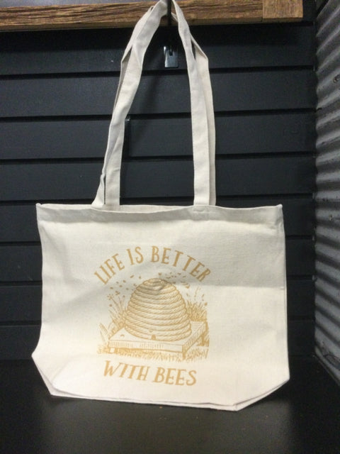 Life is Better With Bees Canvas Bag by Almosta Bee Farm