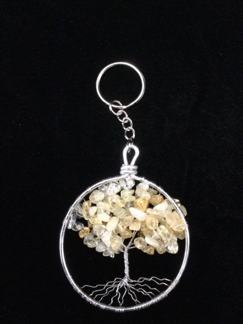 Citrine Tree of Life Key Chain by Integrity Crystal Creations