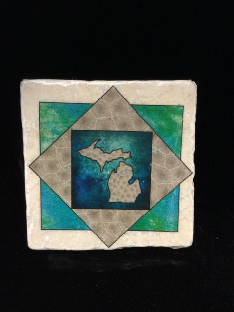 Green Michigan Tile by Ravaged Barn Accessories