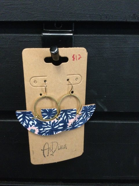 Blue and Pink Earrings by Ai Dina