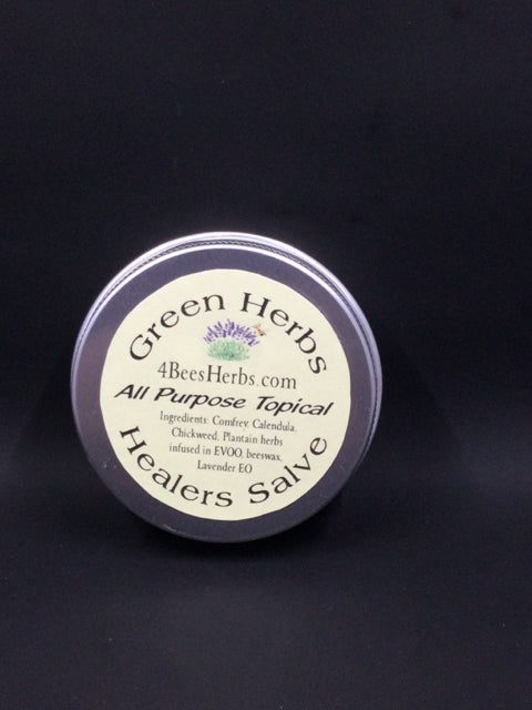 2 oz All Purpose Topical Healers Salve by 4 Bees Herbs