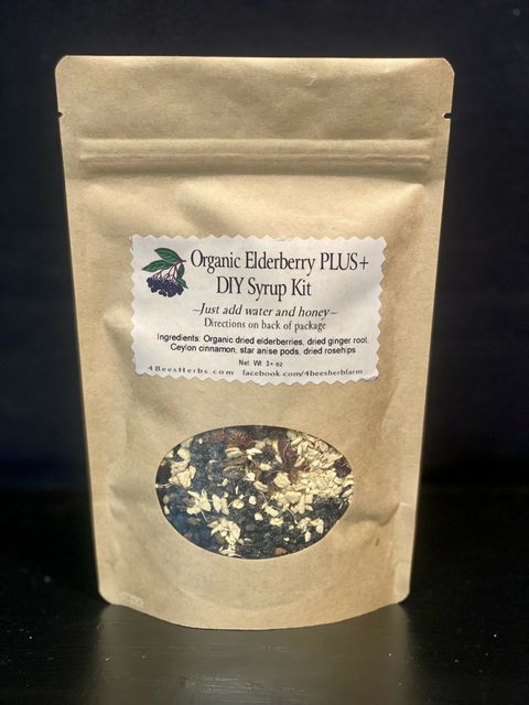 Organic Elderberry PLUS DIY Syrup Kit by 4 Bees Herbs