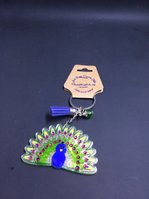 Peacock Key Ring by June Bugs
