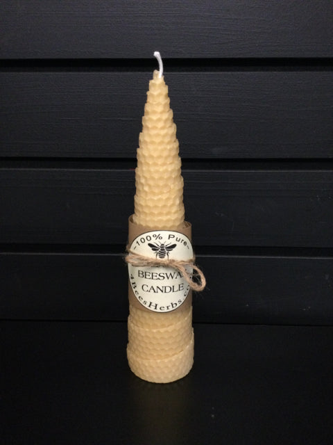 Christmas Tree Beeswax Candle by 4 Bees Herbs