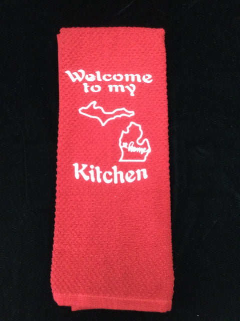Michigan Kitchen Towel AC Custom Embroidery & More