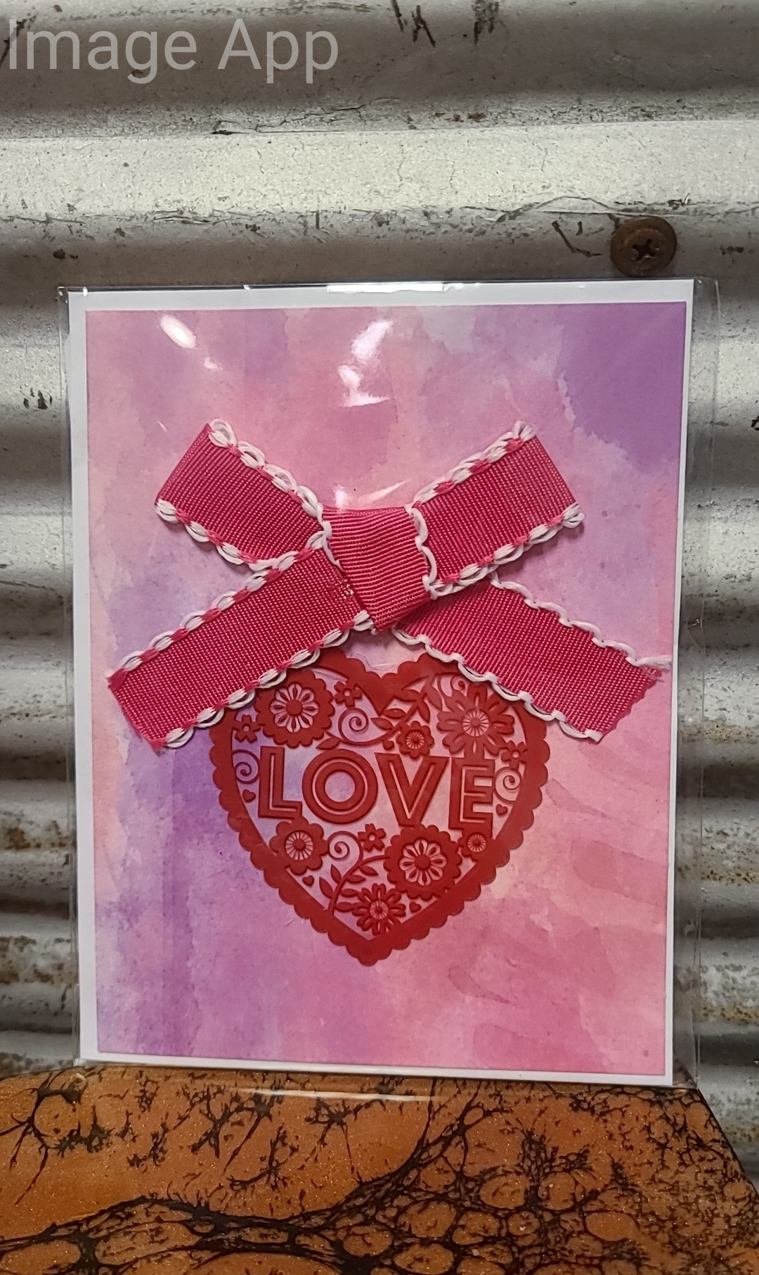 LOVE Heart and Bow Card