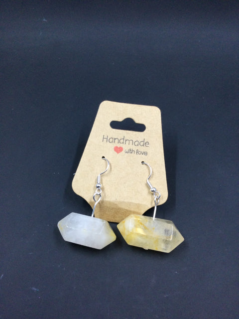 Golden Healer Sterling Silver Hook Earrings by Integrity Crystal Creations