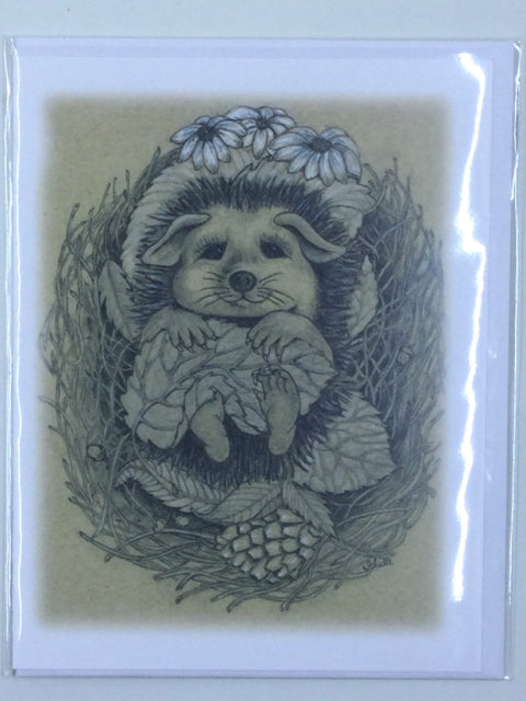 Hedgie the Hedgehog Card by Carol Schulte