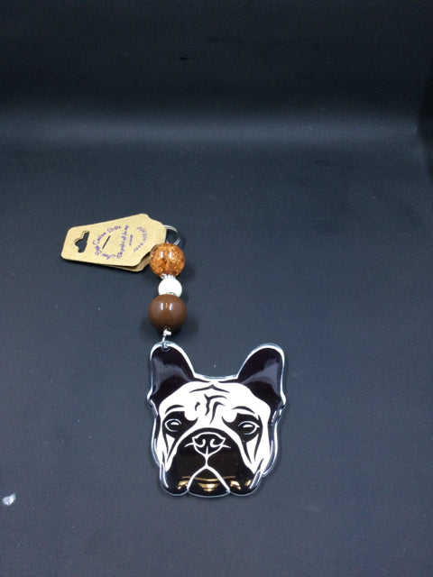 Beaded French Bulldog Keychain by June Bugs