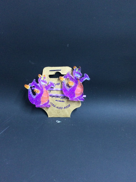 Purple Dragon Hair Clips by June Bugs