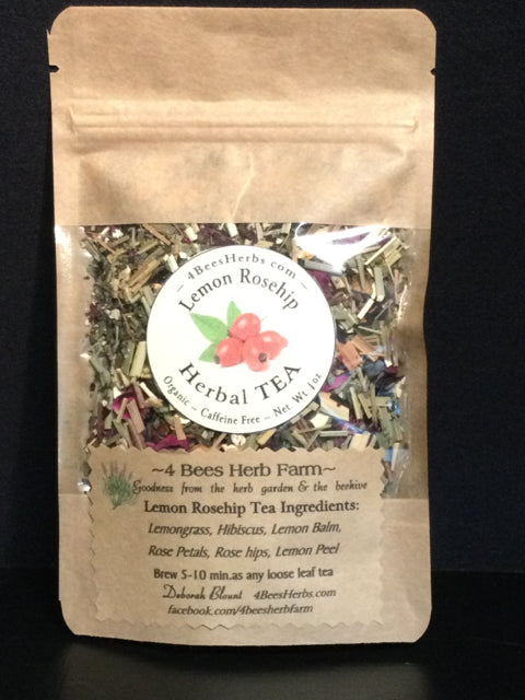 Lemon Rosehip Herbal Tea by 4 Bees Herb Farm