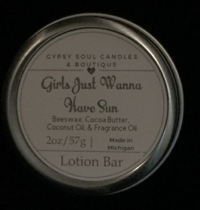 Girls Just Wanna Have Sun Lotion Bar by Gypsy Soul