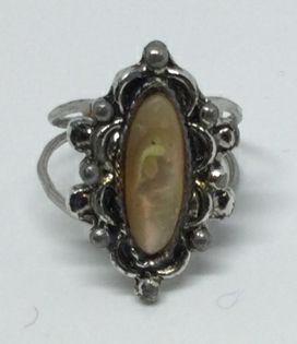 Sterling Mother of Pearl Ring by Vintage Deals