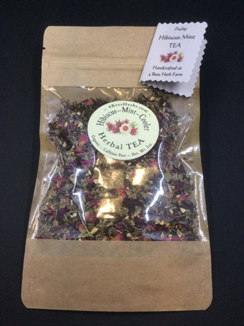 Hibiscus Mint Herbal Tea by 4 Bees Herb Farm