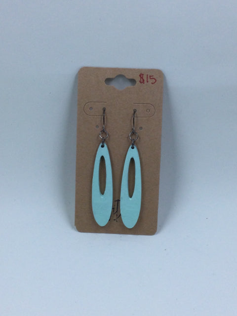 Mint Wood Oval Earring by Ai Dina
