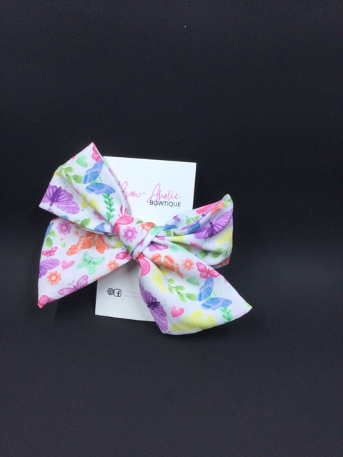 Butterflies and Flowers Bow Barrette by Bow-Aholic Bowtique