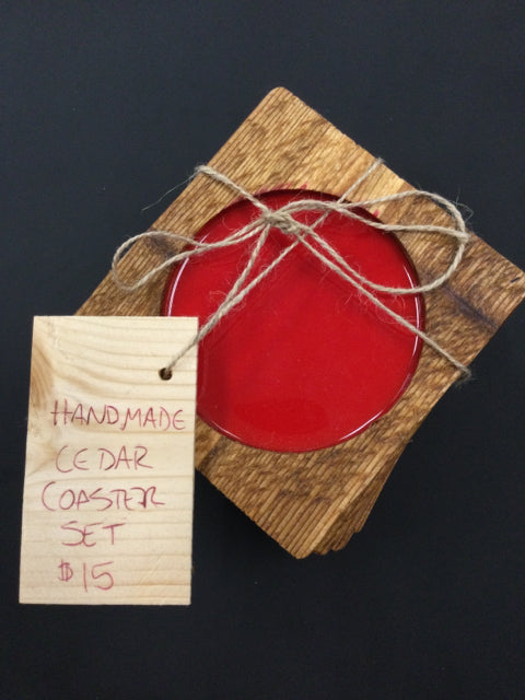 Cedar Resin Coasters by MT Custom Creations