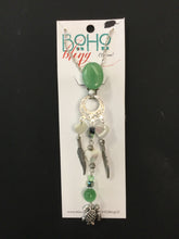 Load image into Gallery viewer, Green/White Turtle 3-strand Clip-On by Boho Bling
