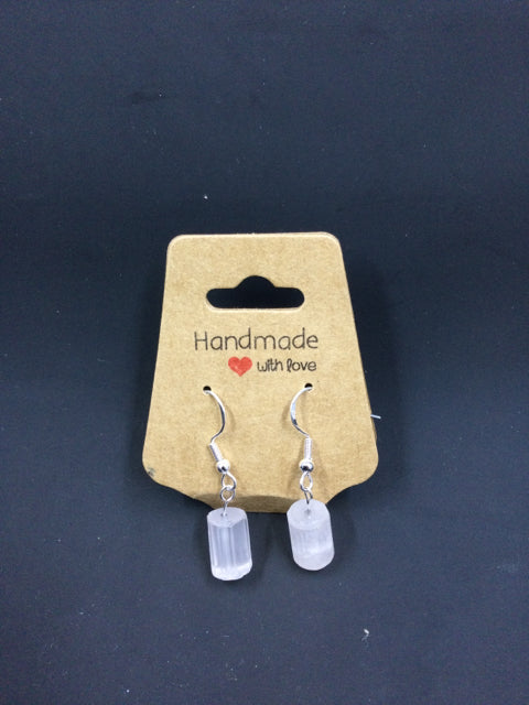 Rose Quartz, Sterling Silver Hook Earings by Integrity Crystal Creations