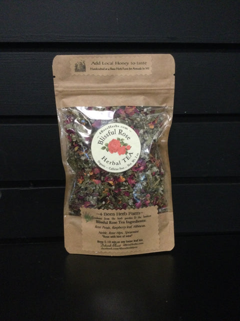 Blissful Rose  Herbal Tea by 4 Bees Herb Farm