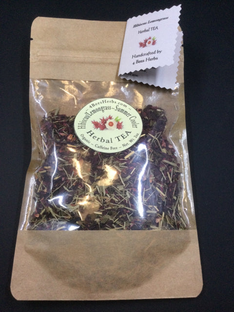 Hibiscus Lemongrass Herbal Tea by 4 Bees Herb Farm
