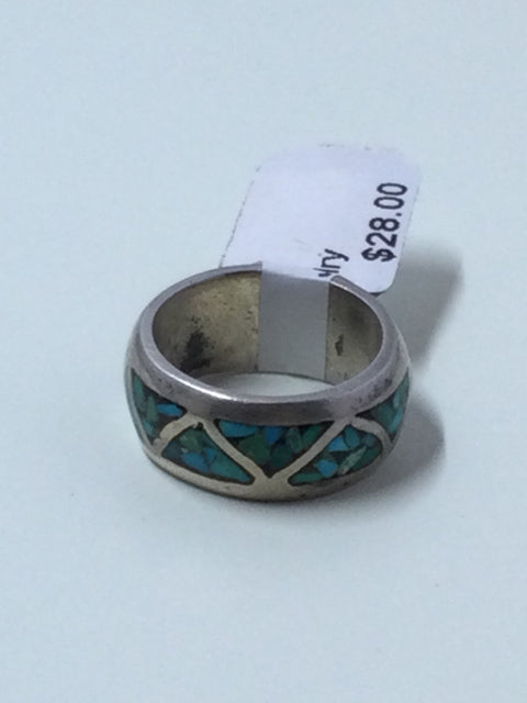 Turquoise Ring Band by Vintage Deals