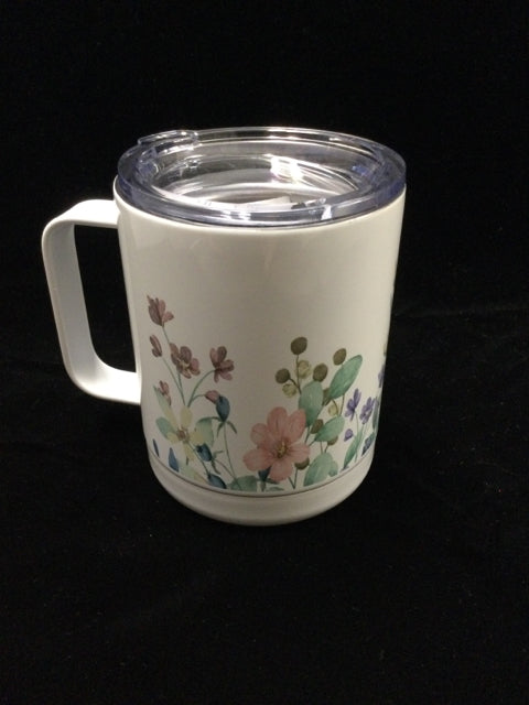 Pastel Floral Short Mug by Allison MacKenzie Interiors