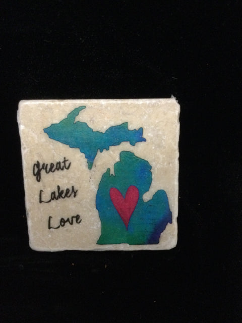 Great Lakes Love Magnet by Ravaged Barn