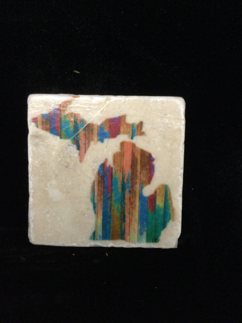 MI Multi-color Stripes Magnet Tile by Ravaged Barn