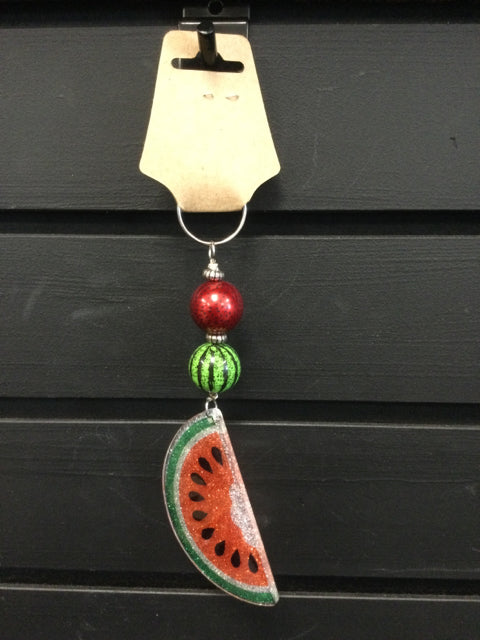 Beaded Watermelon Key Chain by June Bugs