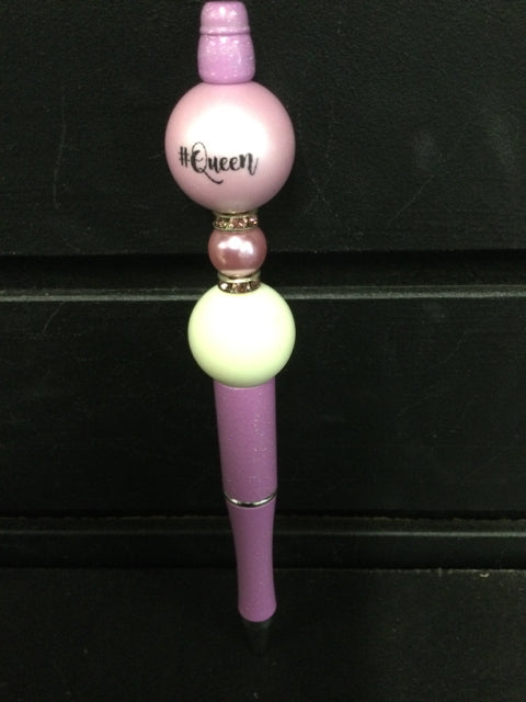 Pink Bead Queen Pen  by June Bugs
