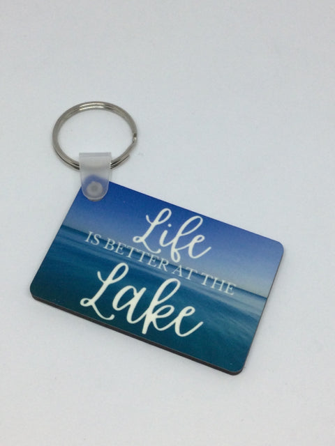 Life is better at the lake. Key Ring by Mara Lyn Designs