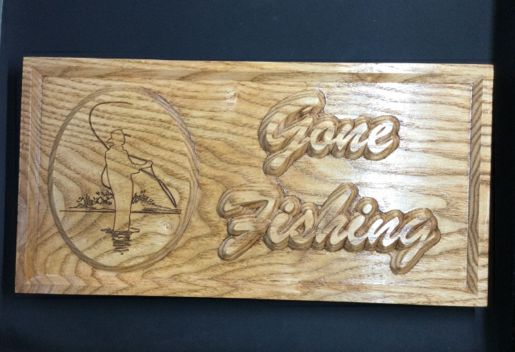 Gone Fishing Sign by JeMar Creations