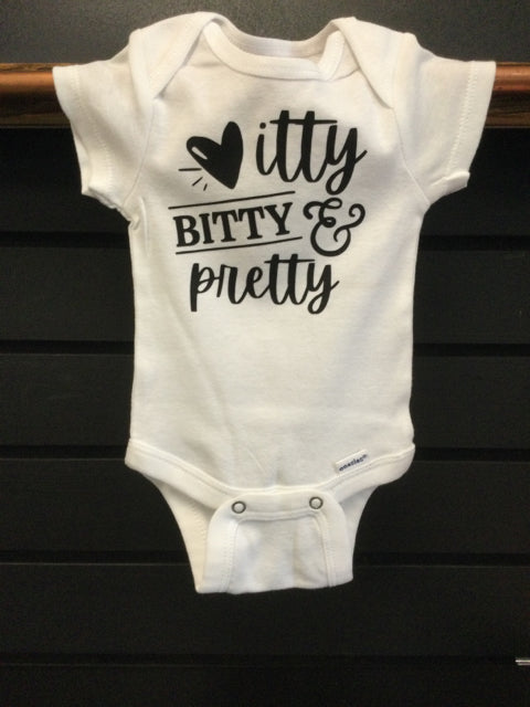 Itty Bitty & Pretty Newborn Onesie by Mara Lynn Designs
