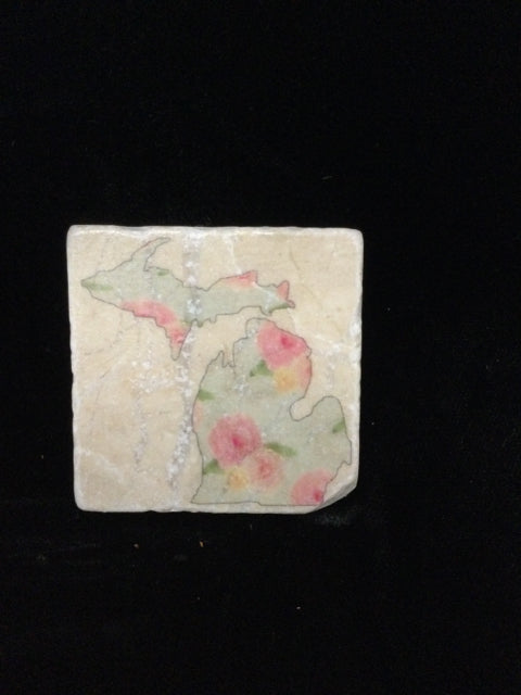 MI Spring Flowers Magnet Tile by Ravaged Barn