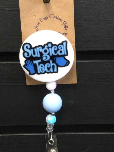 Beaded Surgical Tech Badge Reel by June Bugs by June Bugs