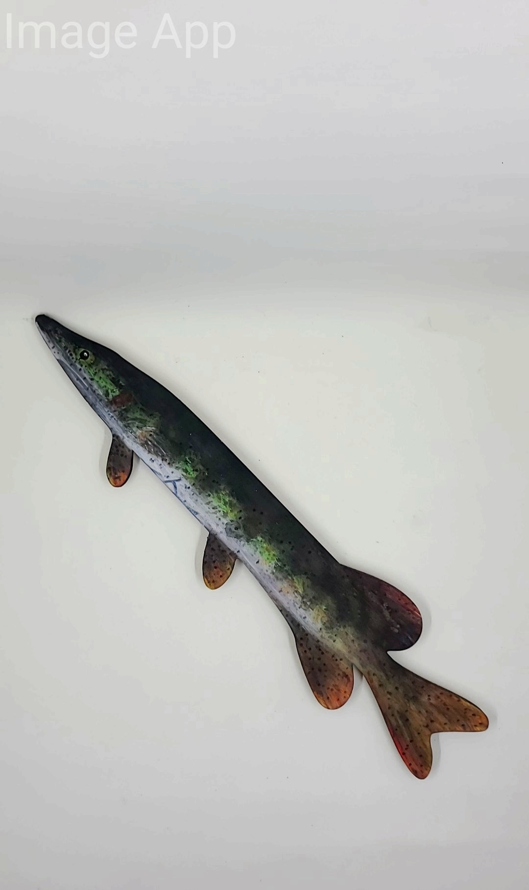 Hand Painted Northern Pike Magnet by Tomas McIntyre