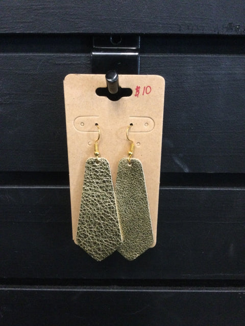 Gold Large Drop Earrings by Ai Dina