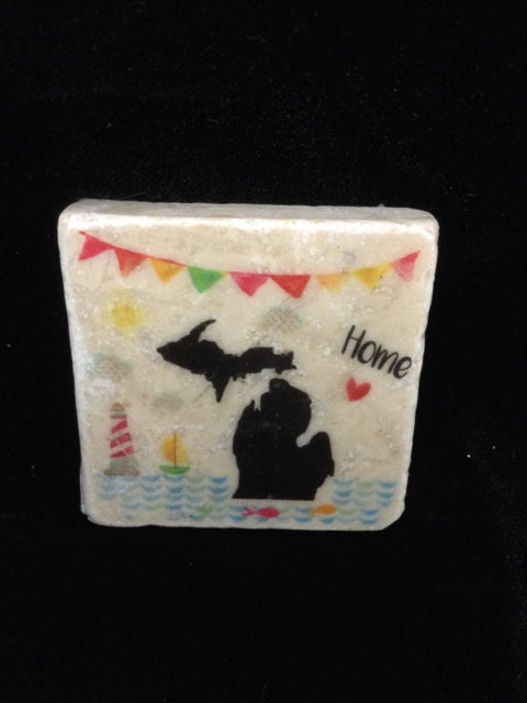 MI Home Heart Magnet Tile by Ravaged Barn