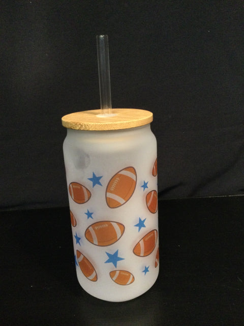 Football Cup With Blue Stars  by Allison Temple