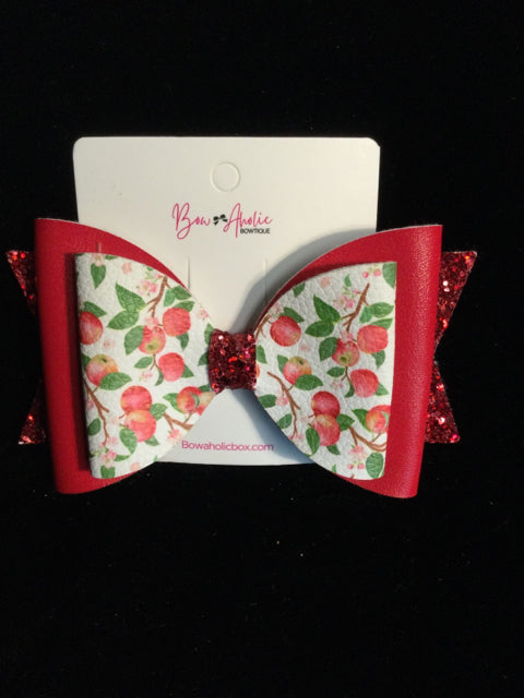 Red Apple Bow by Bow-Aholic Bowtique