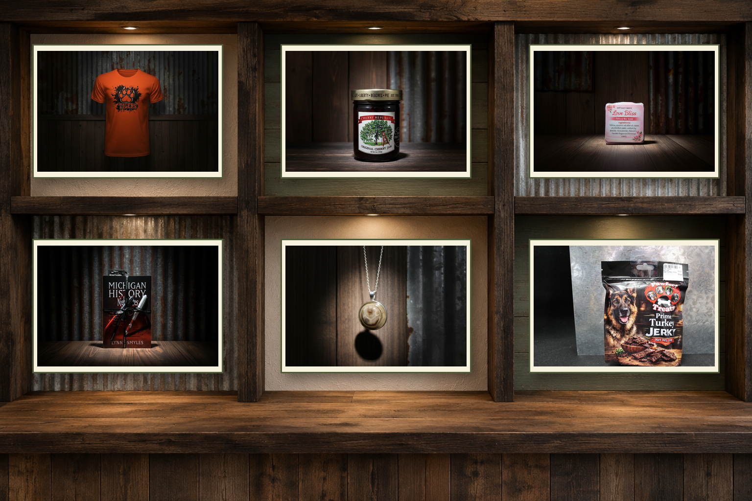 Apparel, pantry, bath, books, jewelry, and pet products available from Armade in MI